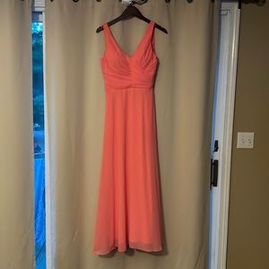 Long pink (cantaloupe) dress size 4